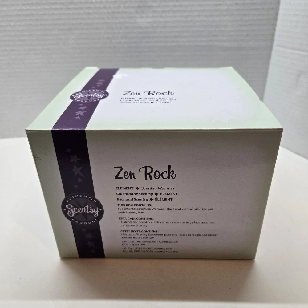 Scentsy Element Wax Warmer ZEN ROCK RETIRED ~‎ spa Decor In Original Box